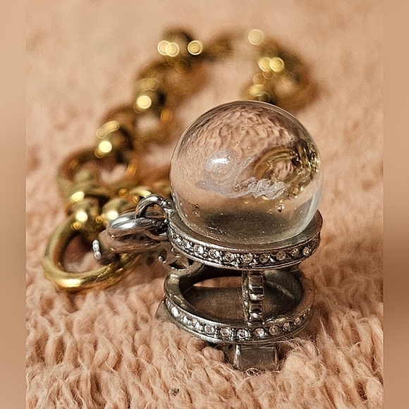 Juicy Couture Fortune Teller Love Crystal Ball Charm Bracelet Globe Pave Future - Picture 2 of 11